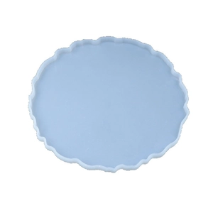 Irregular wave edge circular silicone mold for DIY crystal epoxy resin tray making