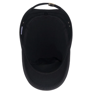 Casquette militaire noire respirante avec doublure interne et sangle réglable