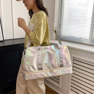 Irisierende Reisetasche mit großem Fassungsvermögen und Nass-Trocken-Trennfach