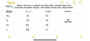 Guide des tailles pour ensemble jupe fleurie avec bretelles réglables et fermeture