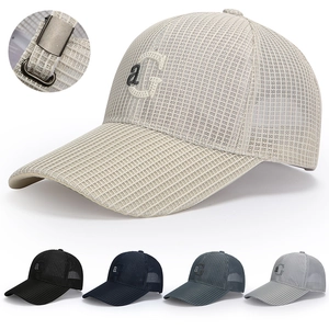 Casquette De Baseball En Maille Respirante Protection Solaire Extérieur Décontractée Broderie Lettre Ajustable Sport Unisexe