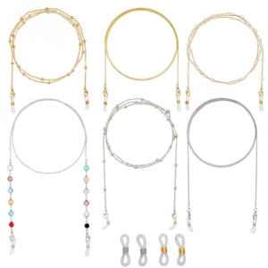 Fashion Glasses Chain Sunglasses Lanyard For Women Alloy Metal Snake Chain Beaded Faux Artificial Pearl Anti-Slip Eyewear Holder