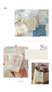 Macro shot of vintage style scrapbooking stickers with seashells and artistic sketches