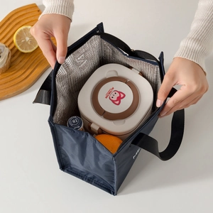 Ins minimalist insulated lunch bag with thick aluminum foil lining and large capacity