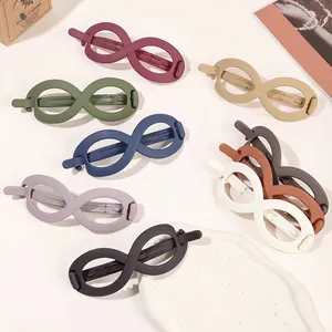 Matte Morandi large infinity hair clips set in assorted colors for thick hair