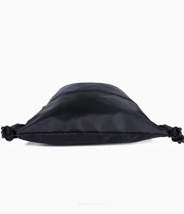 Detail view of the durable nylon drawstring bag base with honeycomb texture reinforcement