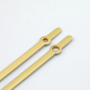 Brushed golden aluminum quartz clock hands set for wall clock repair and assembly