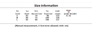Size chart for strapless mesh dress showing bust, waist, and length in centimeters
