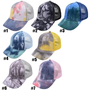 Sieben Kinder Tie-Dye Mesh Trucker Caps in verschiedenen Farben mit Netzrückseite