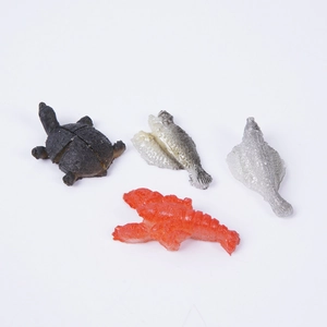 Set in miniatura di frutti di mare in PVC con aragosta e tartaruga per micro paesaggi