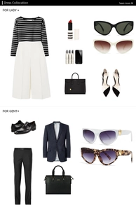 Fashion styling guide for men and women featuring small frame butterfly sunglasses and outfits