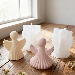 DIY 3D angel wing silicone mold for aromatherapy candles and handmade resin ornaments