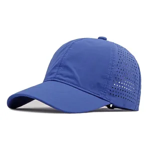 Casquette de sport bleu roi respirante pour grandes têtes avec aérations découpées au laser