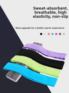 Close-up of high-elasticity breathable knitted sports headbands in multiple vibrant colors
