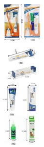 Detailed size and weight chart for pet toothpaste and toothbrush dental care set