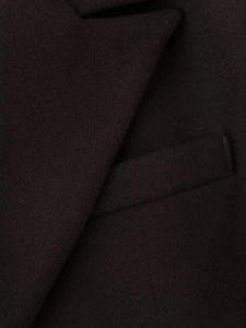 Macro detail of high-quality woolen coat collar showing fine texture and sewing craft