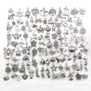 100pcs antique silver alloy charms including seahorse butterfly and life tree for DIY jewelry