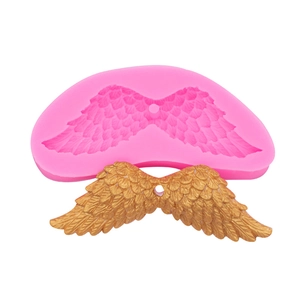 Moule En Silicone Ailes D'ange Texture Plume DIY Artisanat Pour Décoration De Gâteau Fondant Résine Chocolat