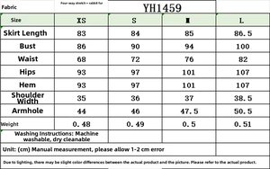 Comprehensive size guide for faux fur dress with chest, waist, and length measurements