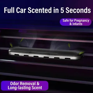 Car air vent aromatherapy clip for odor removal, safe for pregnancy and infants