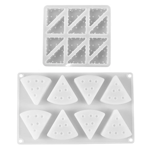 Molde de silicona de 8 cavidades para tarta de queso y jabón artesanal