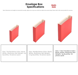 Detailed size specifications for PE film floating jewelry display boxes in three sizes