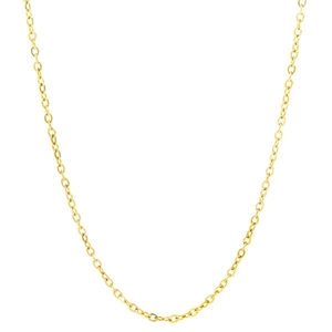 Collana a catena in acciaio inossidabile placcato oro 18K 45 cm con chiusura a moschettone