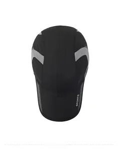 Detailed top view of a breathable mesh sports cap with white SPORTS logo on the brim