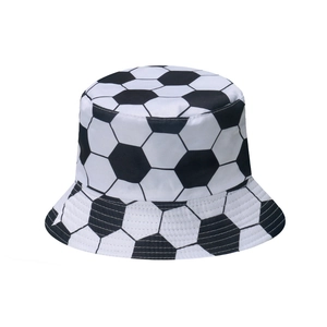 Anglerhut Polyester Fußball Muster Wendbar Sonnenschutz Outdoor Sport Freizeit Fischerhut Für Herren Und Damen