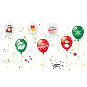 Christmas balloon set with festive snowman and reindeer prints for holiday party decoration