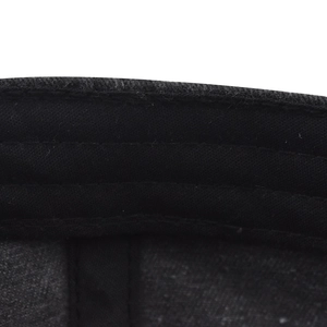 Macro shot of durable cotton stitching and inner sweatband on the Paris baseball cap