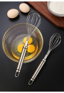 Detail of food grade 304 stainless steel whisk handle with stamped material certification