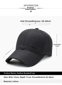 Detailed view of black cotton sports cap with stitched texture and sport embroidery