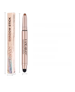 Detailed size specifications for double-ended shadow stick with 12 matte and pearlescent colors