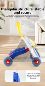 Detail view of the stable triangular structure and water-filling counterweight on the baby walker