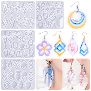 Hollow Geometric Earring Silicone Mold DIY Resin Jewelry Making Craft Pendant Drop Earrings Template Tool