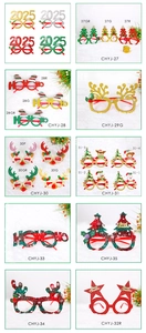 Detailed collection of 2025 New Year and Christmas glitter glasses frames for parties