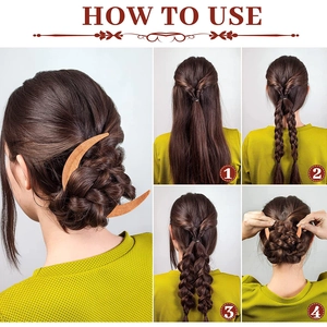 Step-by-step tutorial for using a Moon Hair Fork with bohemian style hairstyles