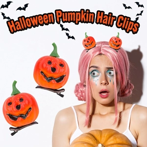 Halloween Pumpkin Hair Clip Foam Jack-O-Lantern Headpiece For Party Costume Decorative Hairpin Accessories