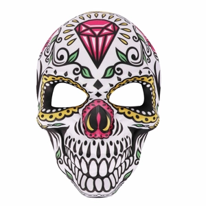 Halloween Skeleton Mask Mexican Day Of The Dead Sugar Skull Full Face EVA Printed Masquerade Party Costume Cosplay