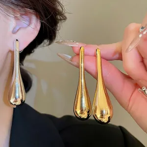 Teardrop Dangle Earrings With 925 Sterling Silver Earring Post Minimalist Mirror Polished Water Drop Bold Chic Jewelry For Women