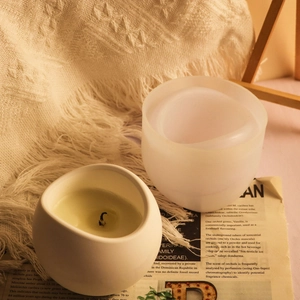 Stampo in silicone per scatola curva e vaso per piante con barattolo di candela