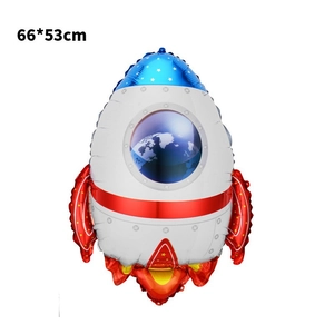 Space rocket aluminum foil balloon 66x53cm for kids birthday astronaut theme party