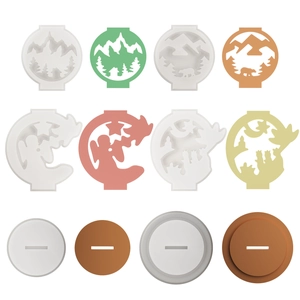 DIY silicone molds for forest-themed candle holders and mountain resin crafts