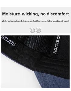 Macro view of widened sweatband detail and breathable lining on baseball cap