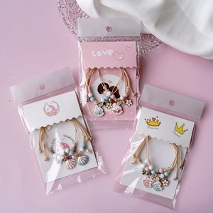 DIY colorful cartoon beaded bracelet set for children with cute animal charms
