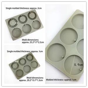 Round Silicone Mold For DIY Handmade Soap Wax Aroma Gypsum Cake Chocolate Making Circular Shape Flexible Heat Resistant
