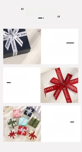 Detailed view of colorful gift boxes with satin ribbon bows and Crystal Jewelry text
