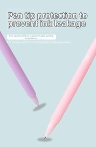 Detail showing smooth full needle tip and anti-leak ink design on jellyfish pens