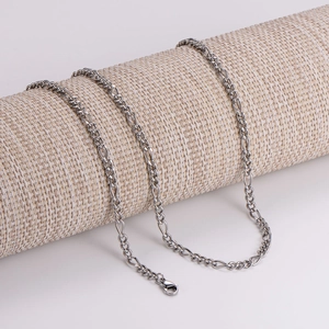 Figaro Chain Necklace Bracelet 304 Stainless Steel Polished Link Jewelry For Men Women Classic Silver Tone